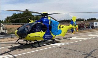 Un varón herido y atrapado en un accidente en la AP-1 (Burgos).