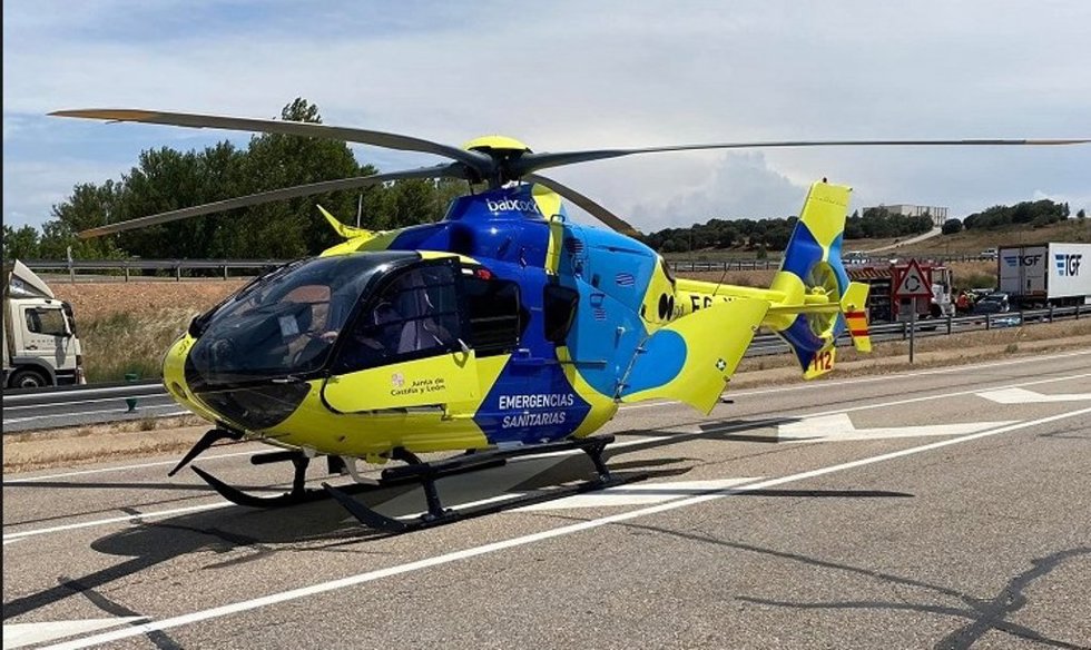 Un varón herido y atrapado en un accidente en la AP-1 (Burgos).