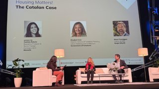 La directora general de Ordenación del Territorio, Urbanismo y Arquitectura, Elisabet Cirici, durante su participación en el congreso 'Housing Matters!'.