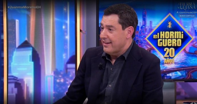 El presidente de la Junta de Andalucía, Juanma Moreno, entrevistado en 'El Hormiguero' de Antena 3