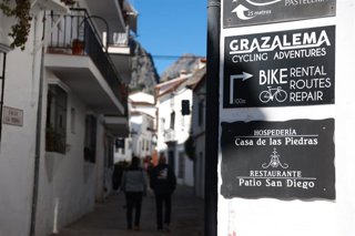 La localidad gaditana de Grazalema, gravemente afectada por el temporal pasado, avanza hacia la normalidad . A 23 de febrero de 2026 en Grazalema, Cádiz (Andalucía, España). 