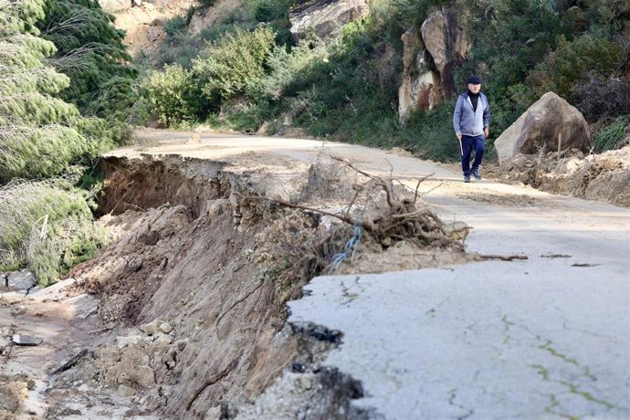 Imagen de los daños provocados por el pasado temporal en Jimena de la Frontera (Cádiz). A 26 de febrero de 2026 en Jimena de la Frontera, Cádiz (Andalucía, España). ARCHIVO.