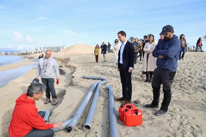 Imagen del operativo de la extracción del pecio de Ses Fontanelles