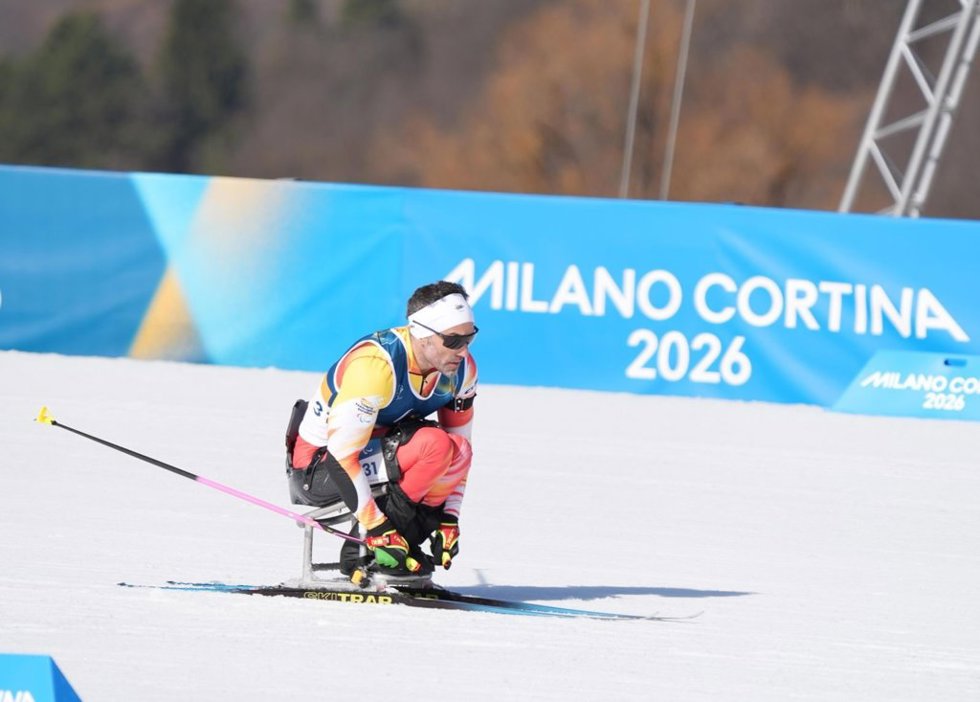 Higinio Rivero durante los Juegos Paralímpicos de Invierno de Milán y Cortina d'Ampezzo 2026