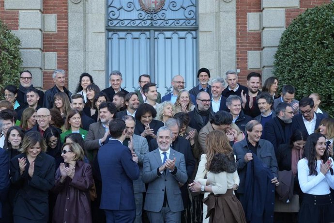 Archivo - Foto de familia de los premiados y las autoridades, en los 72 Premios Ondas en noviembre