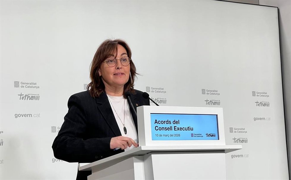 La consellera de Territorio, Vivienda y Transición Ecológica y portavoz de la Generalitat, Sílvia Paneque, en la rueda de prensa posterior al Consell Executiu de este martes