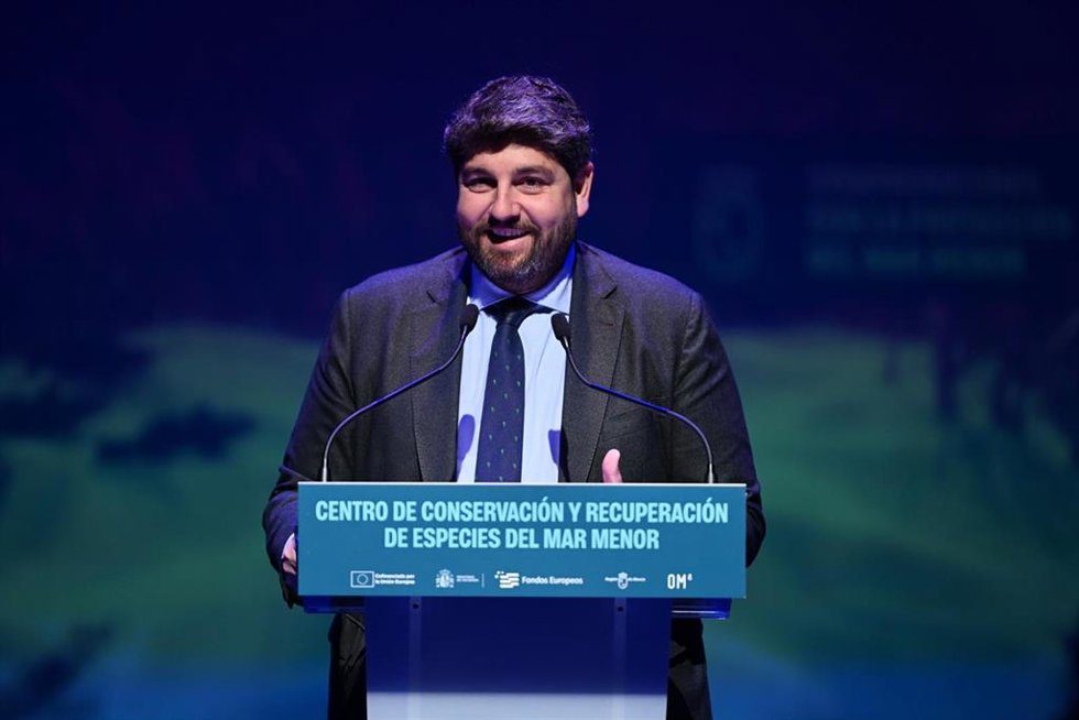 El jefe del Ejecutivo autonómico, Fernando López Miras, preside el acto de presentación del proyecto del Centro de Conservación y Recuperación de Especies del Mar Menor