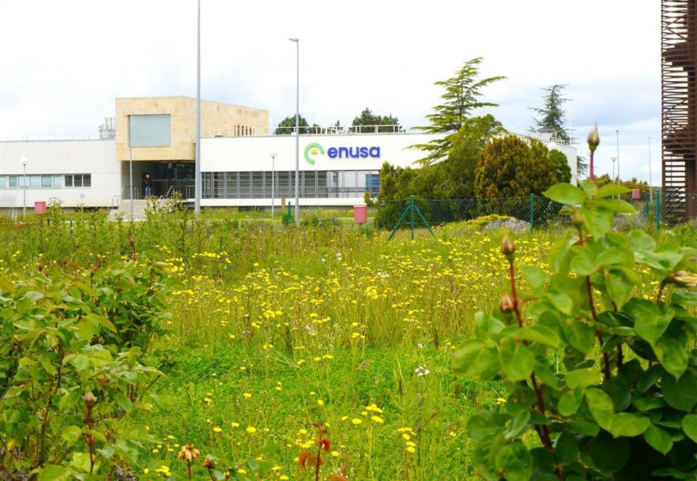 Fachada de la fábrica de Enusa en Juzbado (Salamanca)