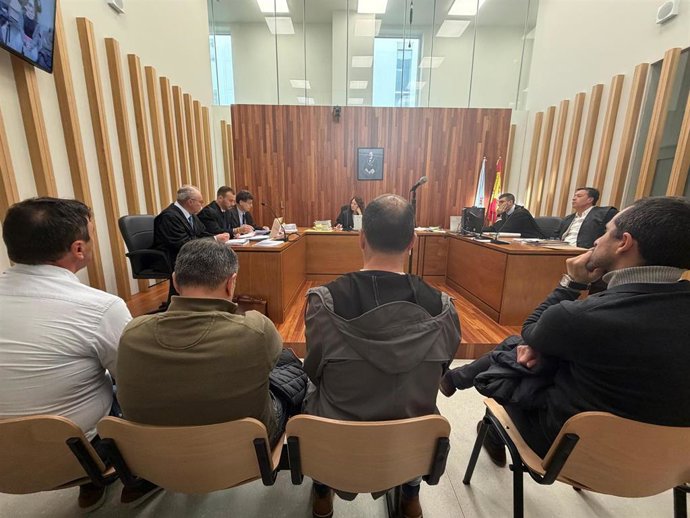 Imagen de los cuatro acusados en el juicio.