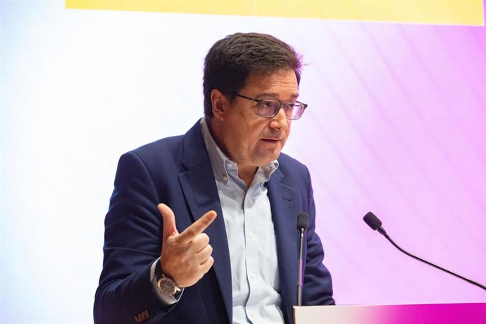 El ministro para la Transformación Digital y de la Función Pública, Óscar López, durante el acto ‘Igualdad Digital Ya’, en la sede del Ministerio para la Transformación Digital y de la Función Pública, a 5 de marzo de 2026, en Madrid (España). El acto ha 