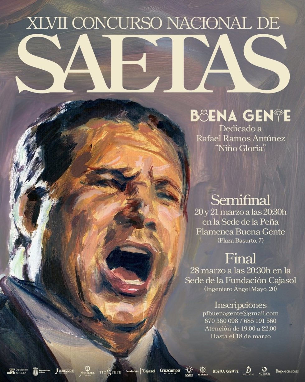 Cartel del XLVII Concurso Nacional de Saetas de la Peña Buena Gente de Jerez