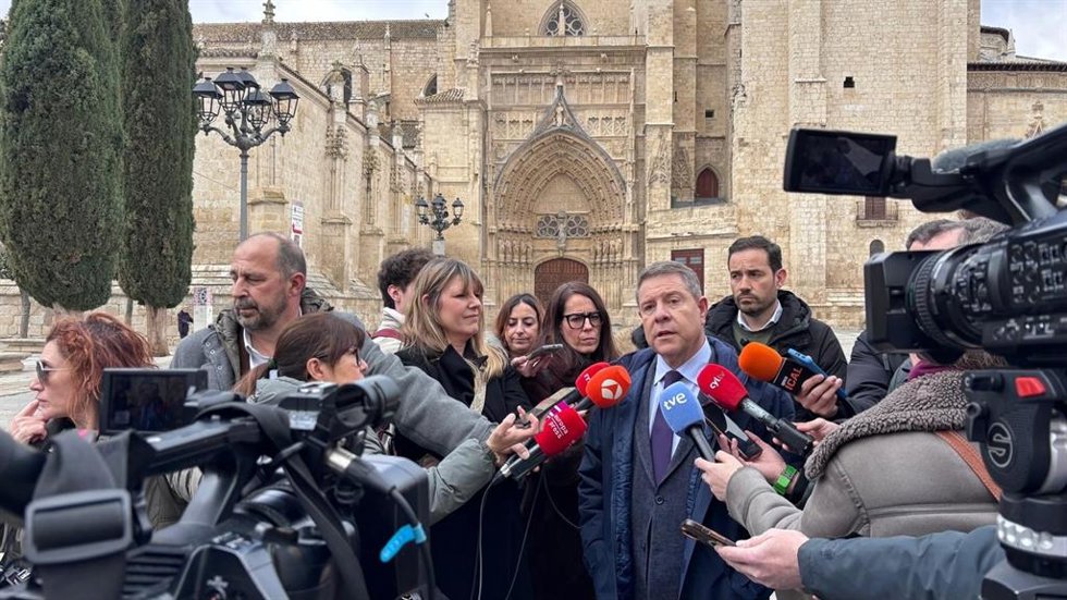 El secretario general del PSOE de Castilla-La Mancha y presidente autonómico, Emiliano García-Page, en Palencia