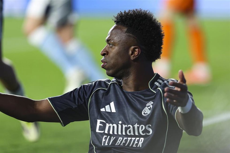 Vinícius Junior durante un partido del Real Madrid