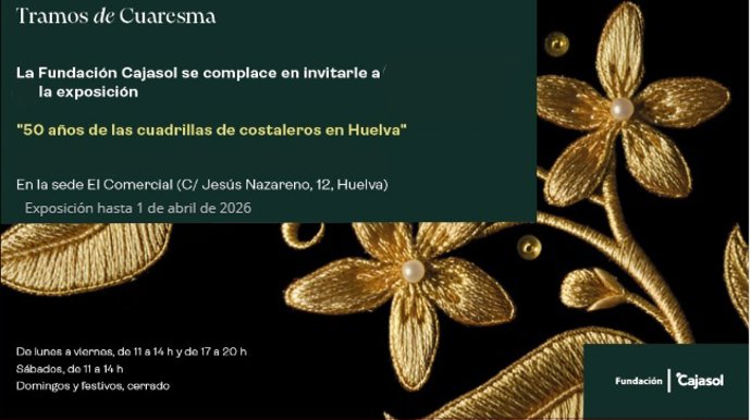 Cartel del encuentro de pregoneros de la Fundación Cajasol en Huelva.