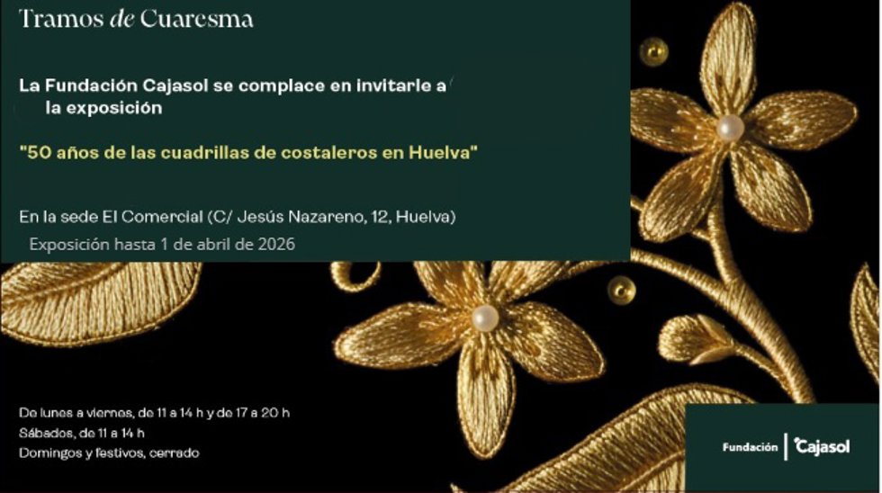 Cartel del encuentro de pregoneros de la Fundación Cajasol en Huelva.