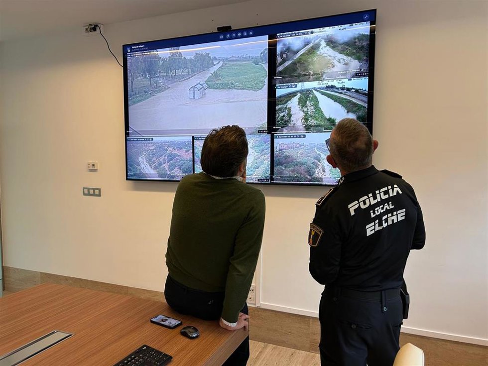 Monitorización de barrancos y zonas inundables este martes en Elche (Alicante)