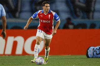 Futbol, O’Higgins vs Universidad Catolica. Fecha 6, Liga de Primera 2026. El jugador de Universidad Catolica Clemente Montes es fotografiado durante el partido de primera primera division contra O’Higgins disputado en el estadio El Teniente de Rancagua,