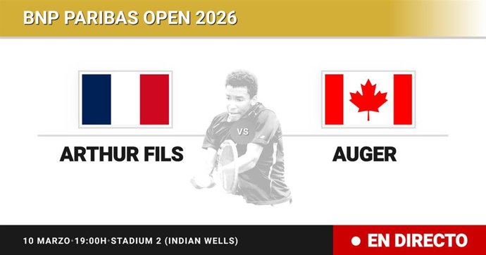 Arthur Fils - Felix Auger-Aliassime: resumen y estadísticas del partido de Octavos de final de BNP Paribas Open