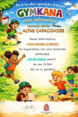 Cartel de la yincana motivo organizada con motivo del Día de las Altas Capacidades.