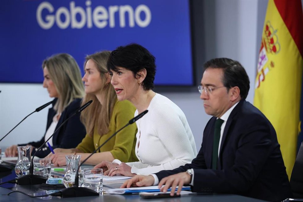 La rueda de prensa posterior al Consejo de Ministros, a 10 de marzo de 2026, en Madrid (España). 
