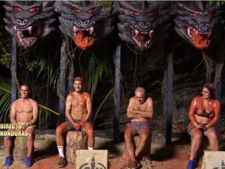 Toni Elías, Álex Ghita, José Manuel Soto y Marisa Jara, durante la primera ceremonia de salvación de 'Supervivientes 2026'