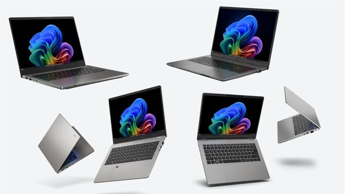 Nuevos portátiles de la gama TravelMate, con los modelos TravelMate P4 14 AI, TravelMate P4 Spin 14 AI, TravelMate P2 16 AI y TravelMate P2 14 AI de Acer.