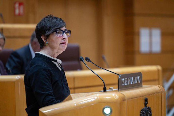 Archivo - La senadora del PNV María Dolores Etxano interviene durante una sesión plenaria, en el Senado, a 16 de diciembre de 2025, en Madrid (España). 