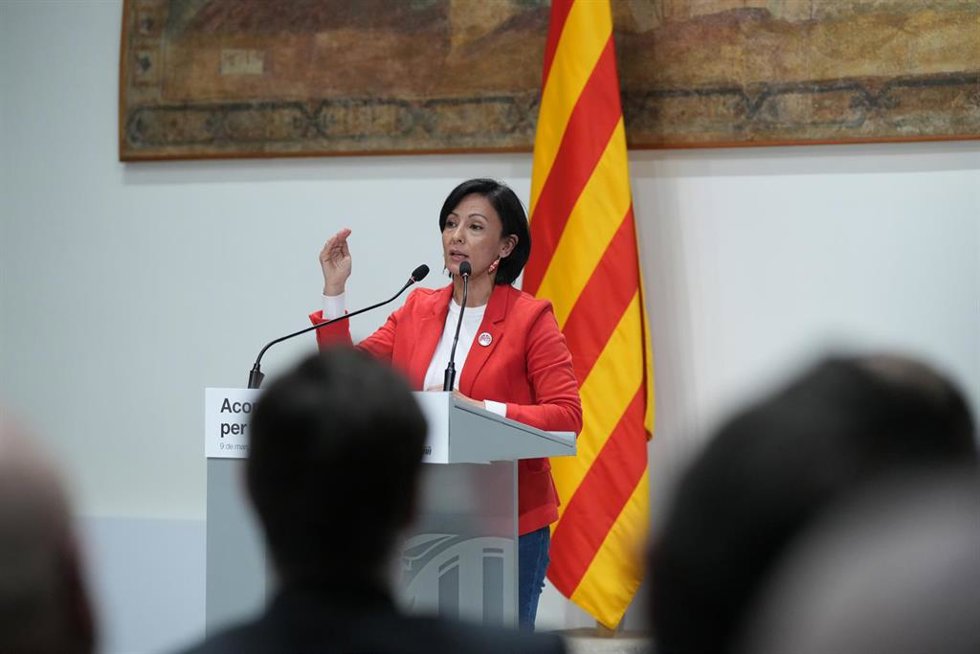 La secretaria general de CC.OO. de Catalunya Belén López, en una imagen de archivo
