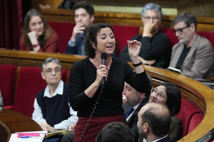 La consellera d'Economia, Alícia Romero, durant el ple 