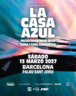 Cartell del concert de La Casa Azul a Barcelona 