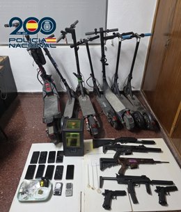 Material intervenido en la operación