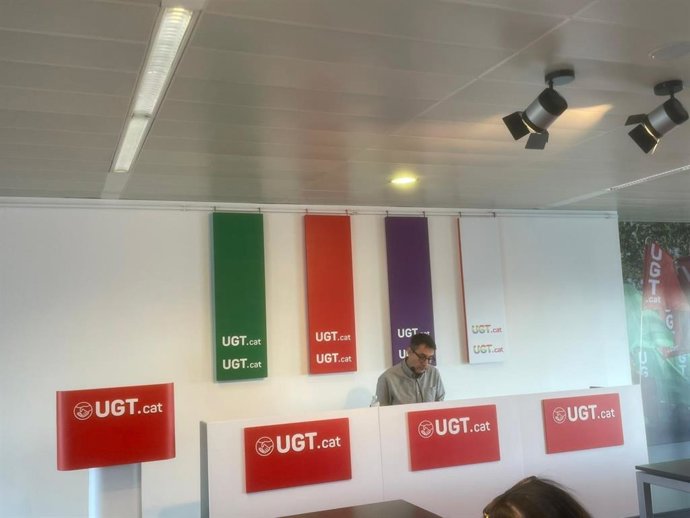 El secretario de política sindical UGT de Catalunya, Oscar Riu.