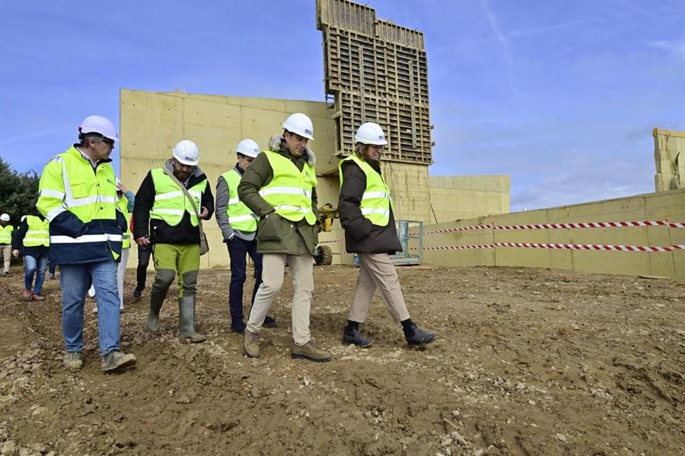 Armisen visita las obras de protección del yacimiento de La Tejada.