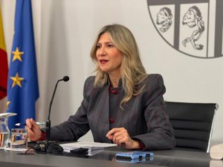 La vicepresidenta del Gobierno de Aragón y portavoz en funciones, Mar Vaquero, en rueda de prensa posterior al Consejo de Gobierno.