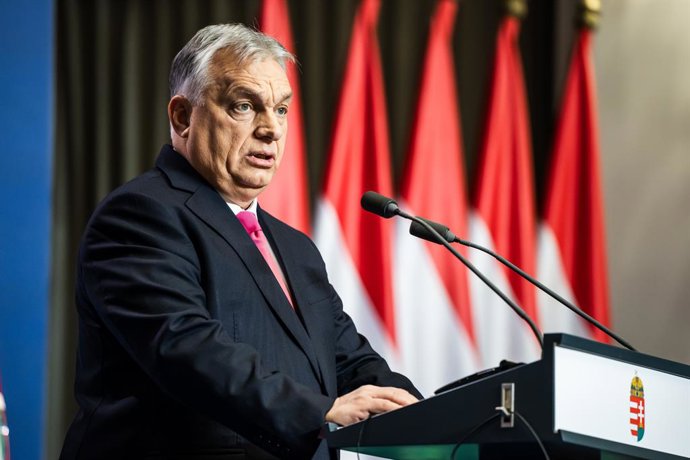 Archivo - 05 January 2026, Hungary, Budapest: Hungarian Prime Minister Viktor Orban speaks at his annual press conference in Budapest, Hungary Photo: Marton Monus/-/dpa