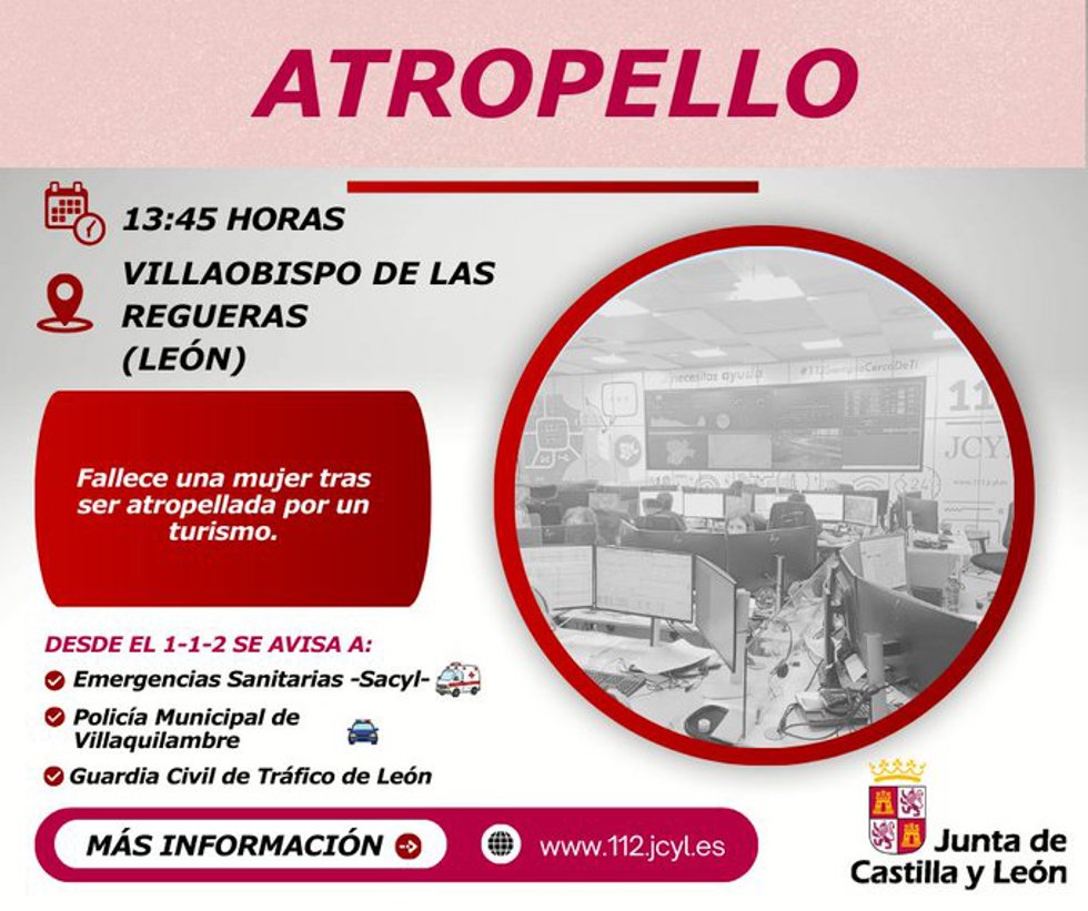 Gráfico elaborado por el 112 con datos del siniestro mortal en León