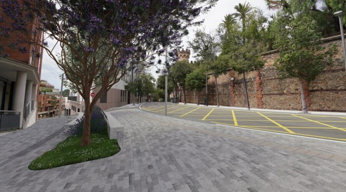 Imatge renderizada de la futura plaça de Flandes de Barcelona