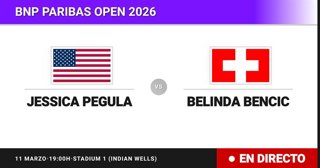 Jessica Pegula - Belinda Bencic: resumen y estadísticas del partido de Octavos de final de BNP Paribas Open
