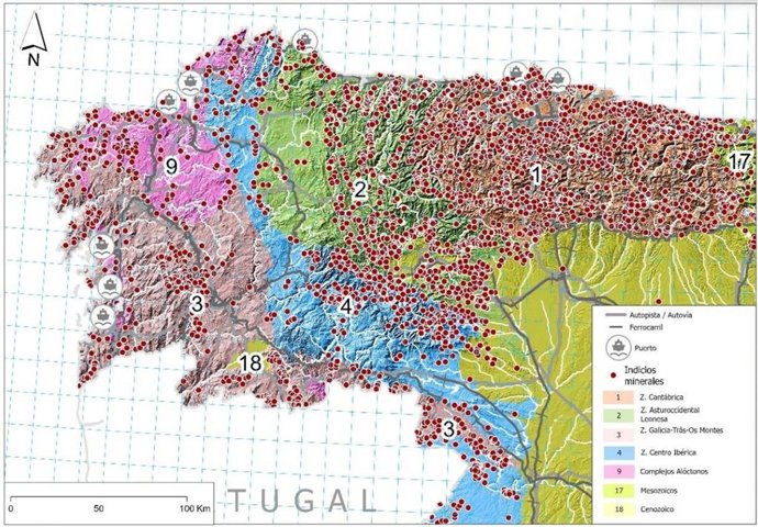 El Programa Nacional de Exploración Minera 2026-2030 apunta al potencial de la zona de Galicia y Trás-os-Montes (Portugal) con diferentes minerales estratégicos