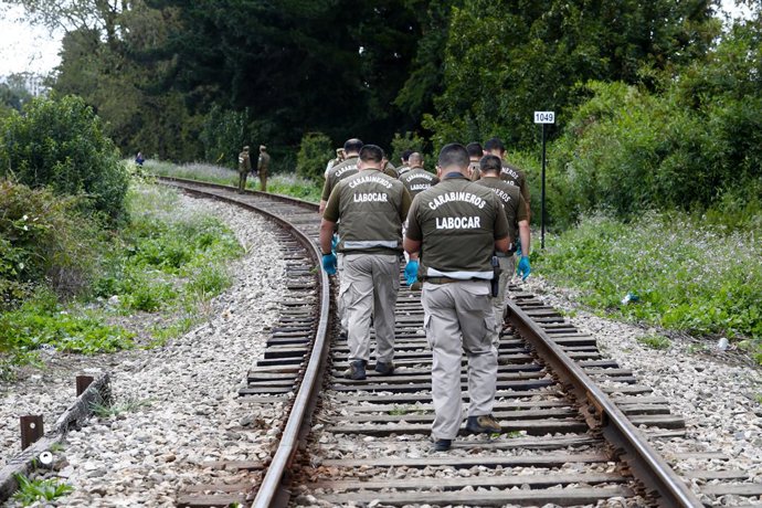 Puerto Varas, 11 de Marzo 2026. Diversas unidades especializadas realizan pericias tras baleo a carabinero en la ciudad de Puerto Varas. Nicolas Klein/Aton Chile