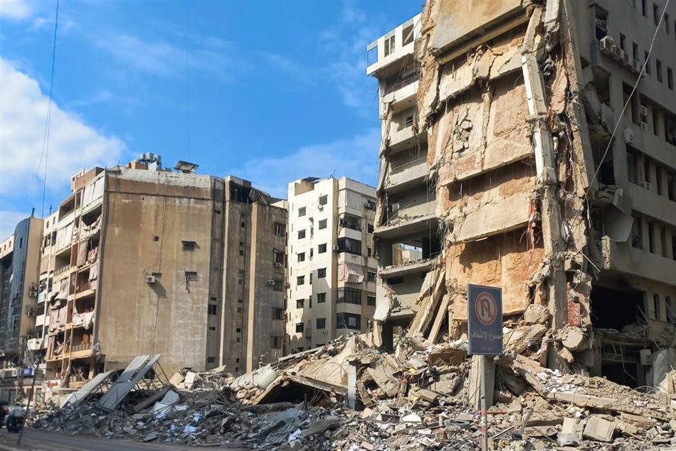 Edficios destruidos por ataques de Israel en Haret Hreik, Líbano