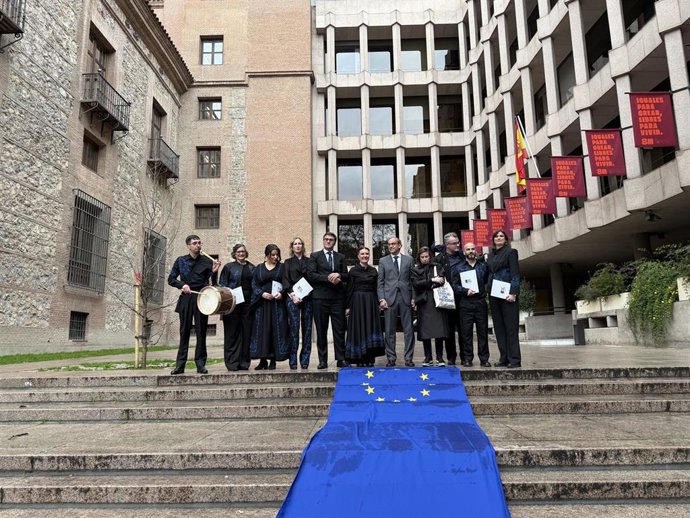 Delegación de Cáceres 2031 que defendió el proyecto el pasado lunes en el Ministerio de Cultura