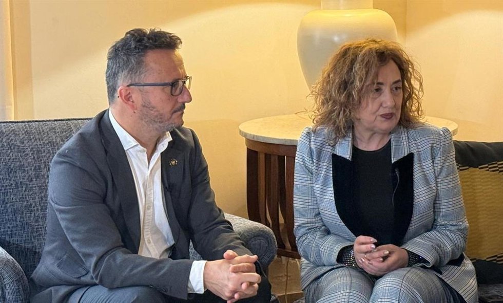 La vicerrectora del Campus de Ponferrada de la Universidad de León (ULE), Pilar Marqués, durante su visita a Melilla.