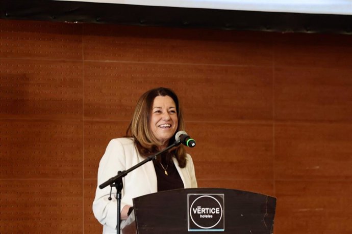 La consejera de Desarrollo Educativo y Formación Profesional, María del Carmen Castillo, en la inauguración en la localidad sevillana de Bormujos de las XXVI Jornadas Regionales de directores de Institutos. A 12 de marzo de 2026 (Bormujos, Sevilla).