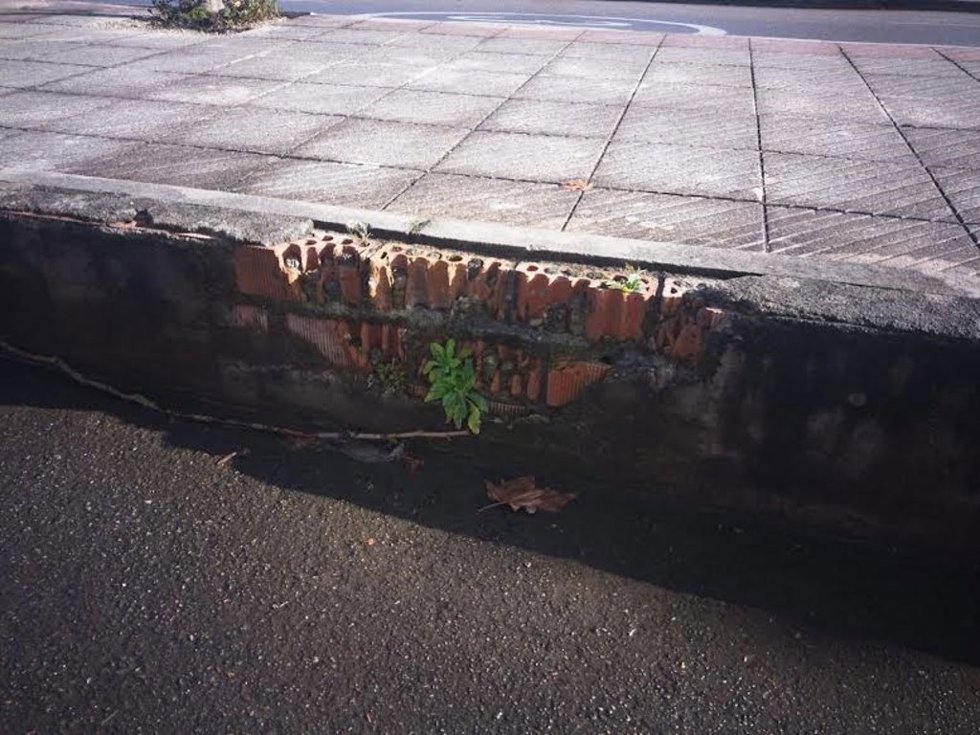 Una de las calles afectadas