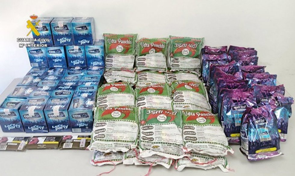 Guardia Civil interviene casi un millar de bolsitas de tabaco de masticar indio, altamente adictivo