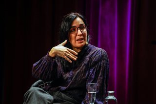 La directora Alauda Ruiz de Azúa durante un encuentro entre los nominados a mejor dirección en la 40ª edición de los Premios Goya, a 27 de febrero de 2026, en Barcelona, Catalunya (España). La 40 edición, que tendrá lugar en el Centre de Convencions Inter