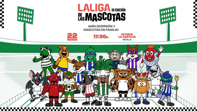 El Estadio La Cartuja acoge el próximo 22 de marzo la III Edición de 'LaLiga de las Mascotas'.