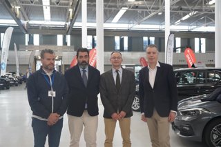 Alberto Gutiérrez , Víctor Manuel Martín y Alberto Alonso en la presentación Gran Feriauto Castilla y León en la Feria de Valladolid.