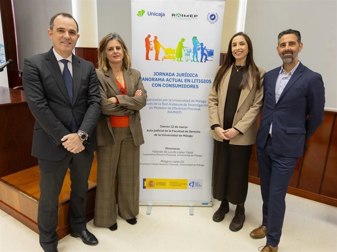 Casi Medio Centenar De Profesionales Ha Participado Este Jueves En Una Jornada Organizada Por La Universidad De Málaga (UMA) Y Patrocinada Por Unicaja En La Que Se Han Abordado Los Litigios Con Consumidores.